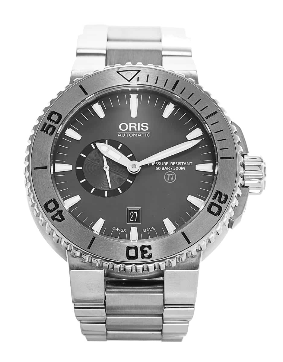 Pre Owned Oris Aquis Titan Small Second Date 743 7664 72 53 MB